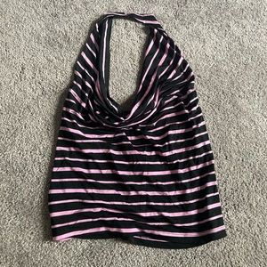 Striped Y2K halter top